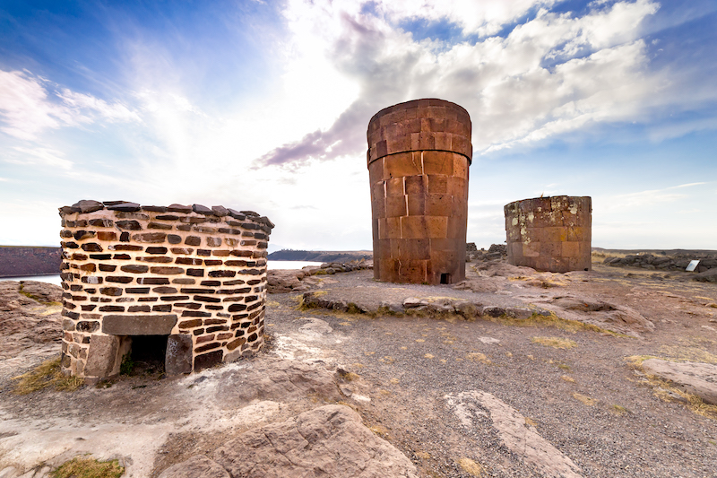 Archaelogical Site of Sillustani, near Puno, in Peru