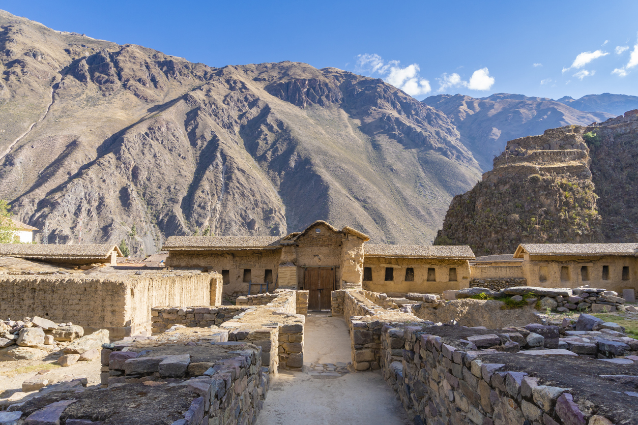 Ollantaytambo Ruins in Sacred Valley of Peru
