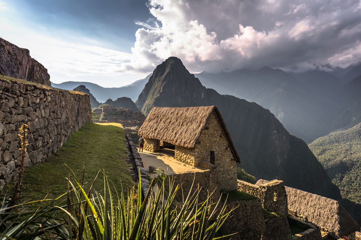 Machu Picchu, Peru - August 03, 2017: Ancient Ruins of Machu Picchu, Wonder of The World, Peru